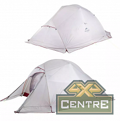 Палатка Naturehike Cloud Up Si 3-местная, алюминиевый каркас,снежная юбка, сверхлегкая,серый-красный
