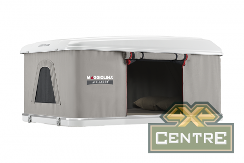 Палатка на крышу автомобиля AUTOHOME MAGGIOLINA AIRLANDER PLUS SMALL, серый тент, лестница 215 мм