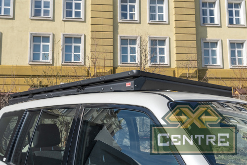 Багажник экспедиционный (платформа) алюминиевый РИФ 1150x2080 мм для Mitsubishi Pajero IV (с крепежом)