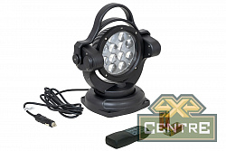 Фара-искатель 12V 60W LED с дистанционным управлением, черный,цок-H3 (180х180х175мм) на магните