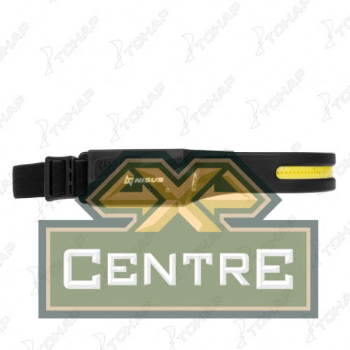 Фонарь налобный NISUS сенсорный LED-120 LM, COB-340 LM, IPX4, USB