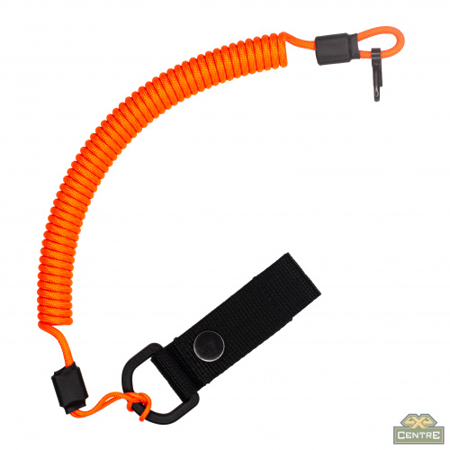 Страховочный тренчик CORD из паракорда с креплением на ремень и карабином (neon orange)
