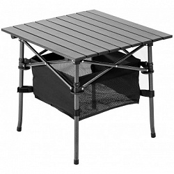 Стол складной Premier 55x55x50см., реечная столешница алюминий, с отделением под посуду