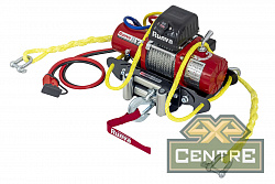 Лебёдка переносная РИФ 9.5XSR c квадратом для фаркопа и проводами в сборе, короткий барабан, синтети купить онлайн по выгодной цене