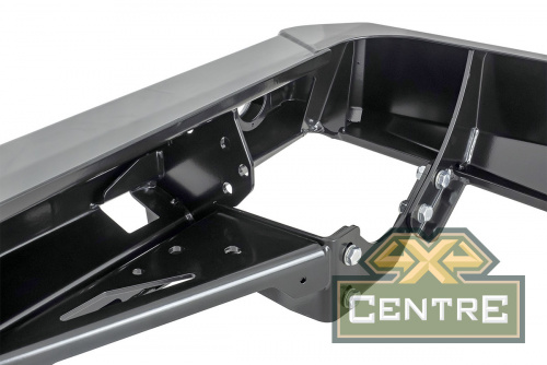Бампер РИФ силовой задний Toyota Land Cruiser 76 2007+ с квадратом под фаркоп и фонарями стандарт