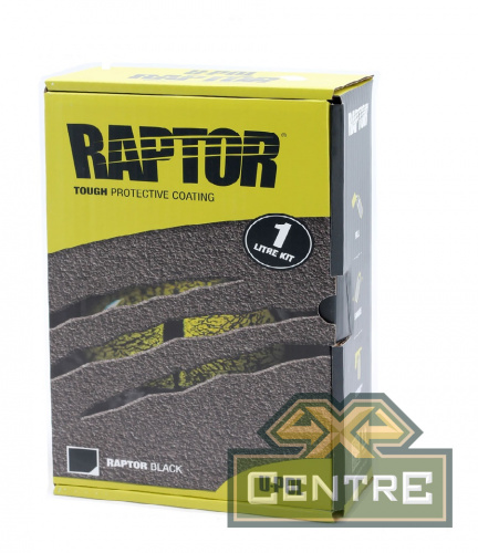 Покрытие защитное повышенной прочноcти RAPTOR черное, с отвердителем 2K U-POL 1л