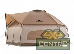 Палатка Naturehike Hexagon шестиугольная 4-местная, алюминиевый каркас, хаки