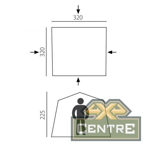 Шатер-палатка BTrace Grand (Зеленый/Бежевый)