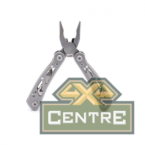 Мультитул "Ganzo", 73x73х13 мм, 11 предметов, цв.серый