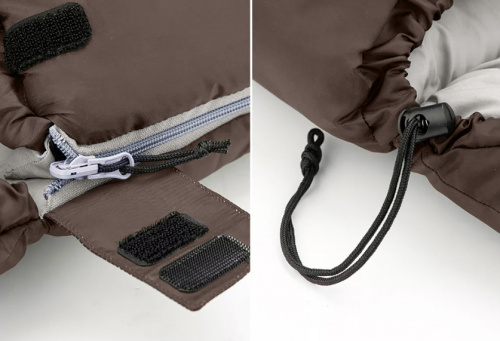Мешок спальный Naturehike U150, 220х75 см, (ТК: +11°C), правый, серый