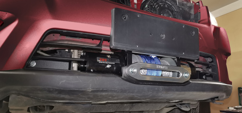 Площадка РИФ под лебёдку в штатный бампер JAC T6, SOLLERS ST6