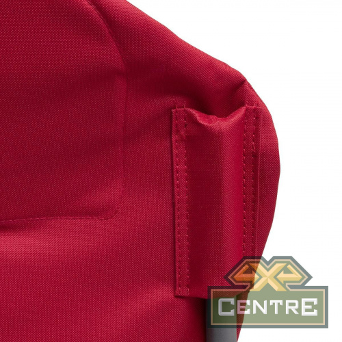 Кресло NISUS складное, алюминиевые подлокотники (серый/красный)