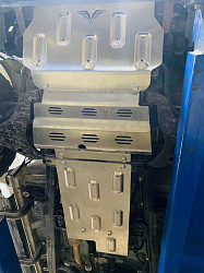 Защита РИФ радиатора, картера, РК, КПП для Mitsubishi Pajero Sport 2021-2023, алюм. 8 мм