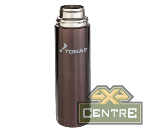 Термос ТОНАР 1000 мл. кофейный (две крышки-кружки)