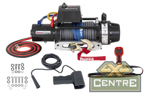 Лебёдка электрическая 12V Runva 11000 lbs 5000 кг (влагозащищенная) синтетический трос