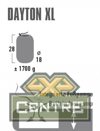 Коврик самонадувающийся High Peak Dayton XL 197х70х10 см. (Серый)