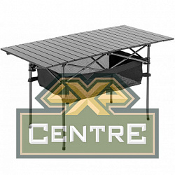 Стол складной Premier 120x55x65см., реечная столешница алюминий, с отделением под посуду