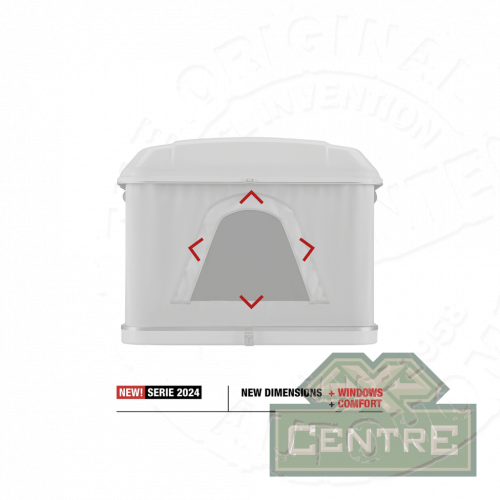 Палатка на крышу автомобиля AUTOHOME MAGGIOLINA AIRLANDER PLUS LARGE, серый тент, лестница 215 мм