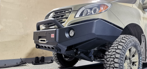 Бампер РИФ силовой передний JAC T6, SOLLERS ST6 под штатные фары, с центральной защитной дугой, стан