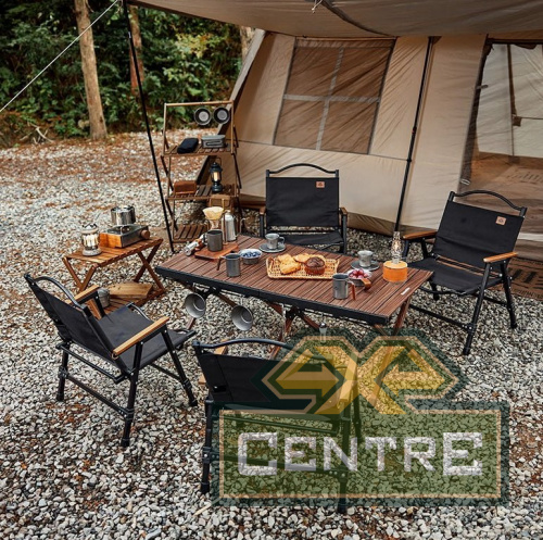 Стол туристический Naturehike складной, 90х60х45 см,с Х-образными ножками, коричневый
