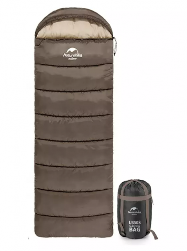 Мешок спальный Naturehike U350, (190х30)х75 см, (левый) (ТК: +1°C), серый