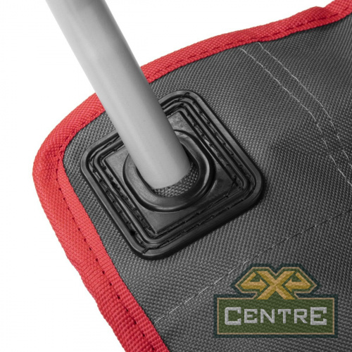 Кресло NISUS складное, с подлокотниками (серый/красный), без чехла