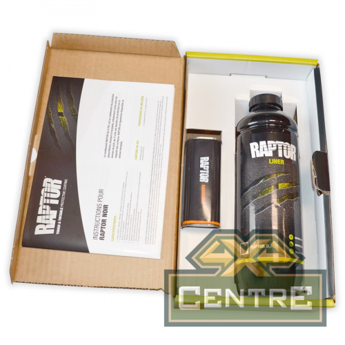 Покрытие защитное повышенной прочноcти RAPTOR черное, с отвердителем 2K U-POL 1л