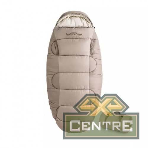 Мешок спальный Naturehike Oval PS300, 220х95 см, (правый) (ТК: +4°C), светло-серый