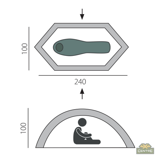 Палатка BTrace Bike base (зеленый)