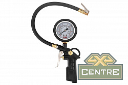 Пистолет для подкачки колес виброустойчивый (черн.) с манометром РИФ от 0 до 7 атм.