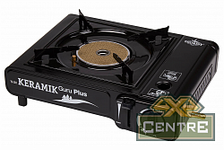 Плита газовая TOURIST KERAMIK GURU PLUS, портативная, керамическая, с переходником, в кейсе