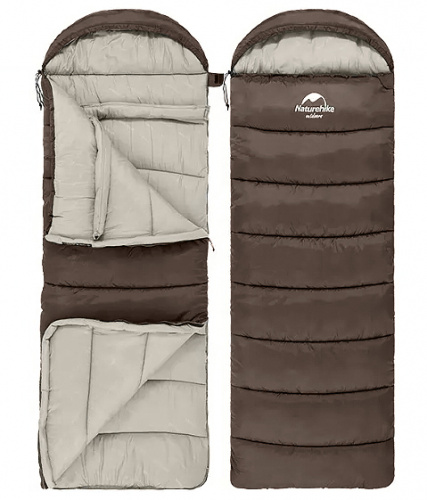 Мешок спальный Naturehike U350, (190х30)х75 см, (левый) (ТК: +1°C), серый