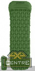 Коврик надувной Naturehike с подушкой, 185x55x3,5 см, зелёный