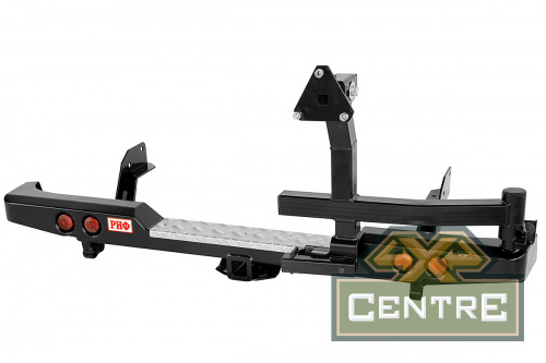 Бампер РИФ задний Mazda B2500,BT50 /Ford Ranger T5 (2006-10)с квадр. под фаркоп, калиткой и фонарями