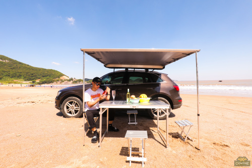 Маркиза автомобильная РИФ 2,5х2,5 м раскладная (канвас) песочный