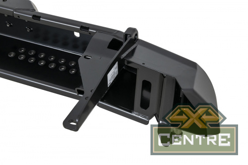 Бампер РИФ силовой задний Toyota Land Cruiser 200 2013-2015 с квадратом под фаркоп и фонарями