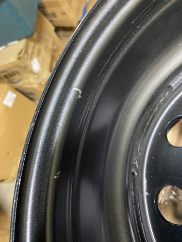 Диск усиленный УАЗ стальной черный 5x139,7 10xR15 d110 ET-44 с бедлоком (красный) (уценка)