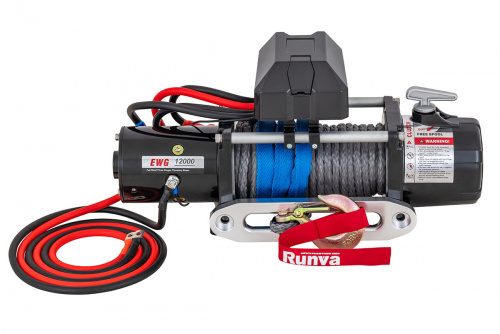Лебёдка электрическая 12V Magnum 12000 lbs 5700 кг  (синтетический трос)