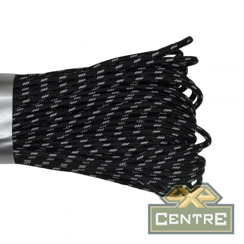 Паракорд 275 (мини) CORD nylon 30м световозвращающий (black)