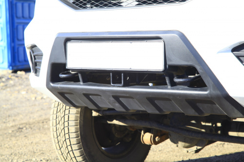 Фаркоп передний (переходник для съёмной лебедки) в передний штатный бампер УАЗ Патриот 2015+