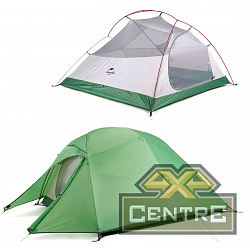 Палатка Naturehike Cloud Up Si 3-местная, алюминиевый каркас, сверхлегкая, темно-зеленый