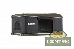 Палатка на крышу автомобиля AUTOHOME MAGGIOLINA CARBON FIBER SMALL, тент серый, лестница 215 мм