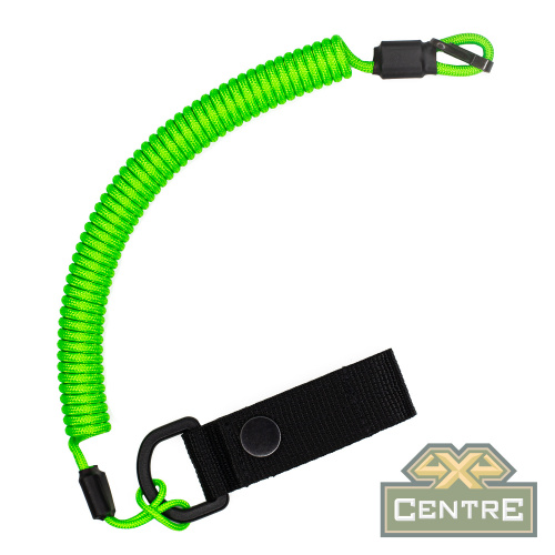 Страховочный тренчик CORD из паракорда с креплением на ремень и карабином (neon green)