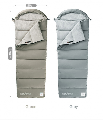 Мешок спальный Naturehike Evenlope M180, (190+30)х80 см, (правый) (ТК: +12°C), зеленый