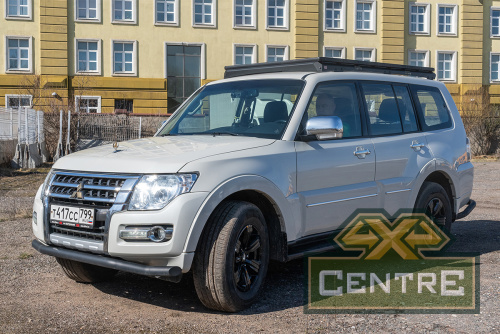 Багажник экспедиционный (платформа) алюминиевый РИФ 1150x2080 мм для Mitsubishi Pajero IV (с крепежом)