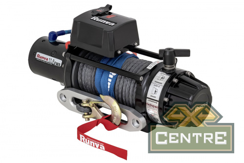 Лебёдка электрическая 12V Runva 11000 lbs 5000 кг (влагозащищенная) синтетический трос