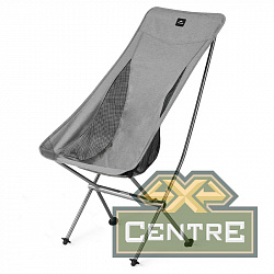 Кресло туристическое Naturehike YL06 складное, серое, высокая спинка, до 150 кг