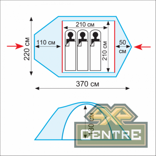 Палатка Tramp Lair 3 (V2), зеленый