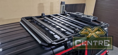 Багажник экспедиционный (платформа) алюминиевый РИФ 1350x1690 мм для Jeep Wrangler JL 2018+ (с крепежом)