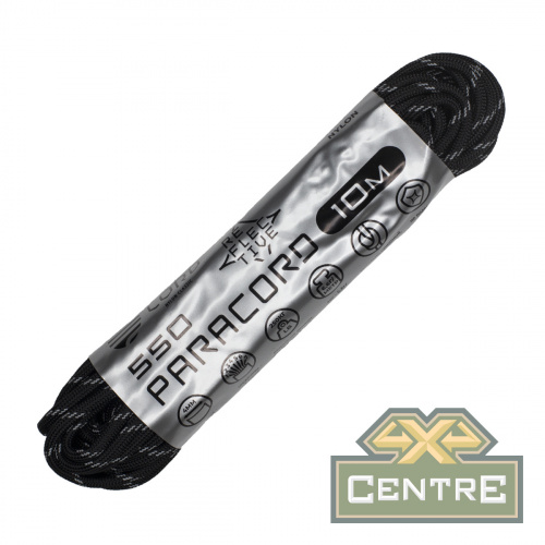 Паракорд 550 CORD nylon 10м световозвращающий (black)